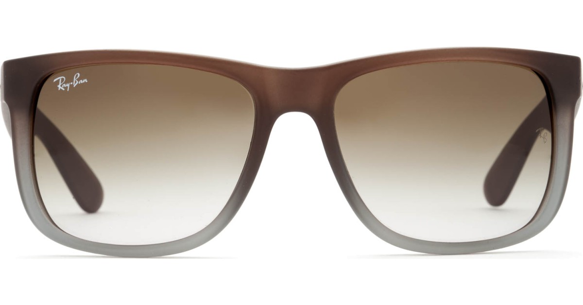 Ray-Ban Justin RB4165 854/7Z 54 - čtvercové sluneční brýle, unisex, hnědé