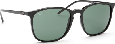 Ray-Ban Men's Square Black Green RB4387 Sunglasses