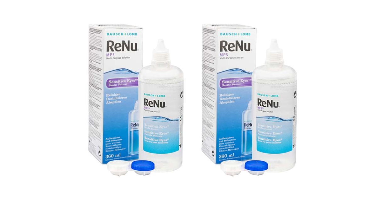 Image of ReNu MPS Sensitive Eyes 2 x 360 ml mit Behälter