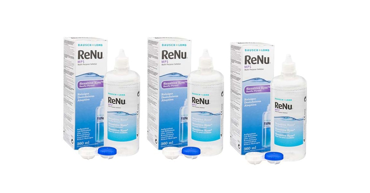 Image of ReNu MPS Sensitive Eyes 3 x 360 ml mit Behälter