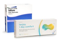 SofLens Daily Disposable (90 lenses) + Lenjoy 1 Day Comfort (10 lenses)