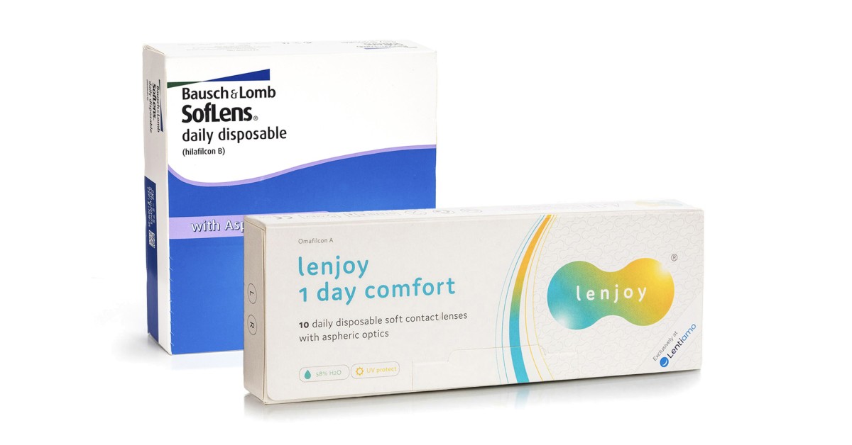 SofLens Daily Disposable (90 lenses) + Lenjoy 1 Day Comfort (10 lenses)
