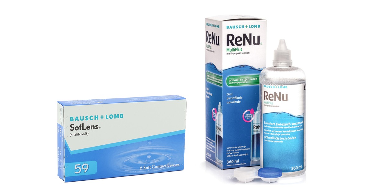 SofLens 59 (6 lenses) + ReNu MultiPlus 360 ml with case