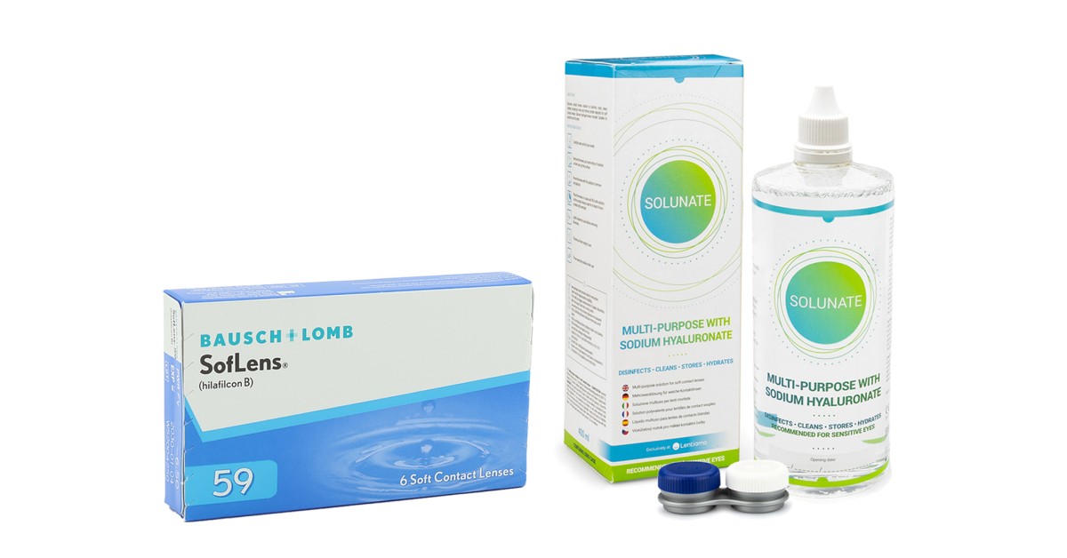 SofLens 59 (6 lenses) + Solunate Multi-Purpose 400 ml with case