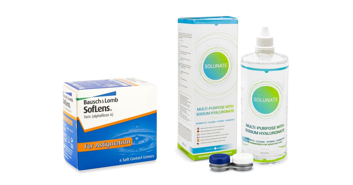 SofLens Toric (6 lenses) + Solunate Multi-Purpose 400 ml with case