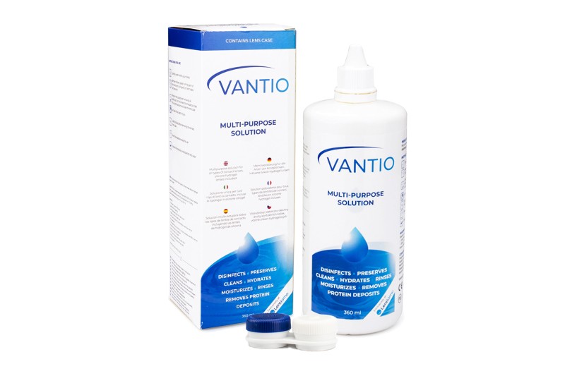 Vantio Multi-Purpose roztok na kontaktné šošovky 360 ml s puzdrom